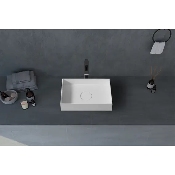 Раковина накладная ABBER Stein AS2621 белая матовая