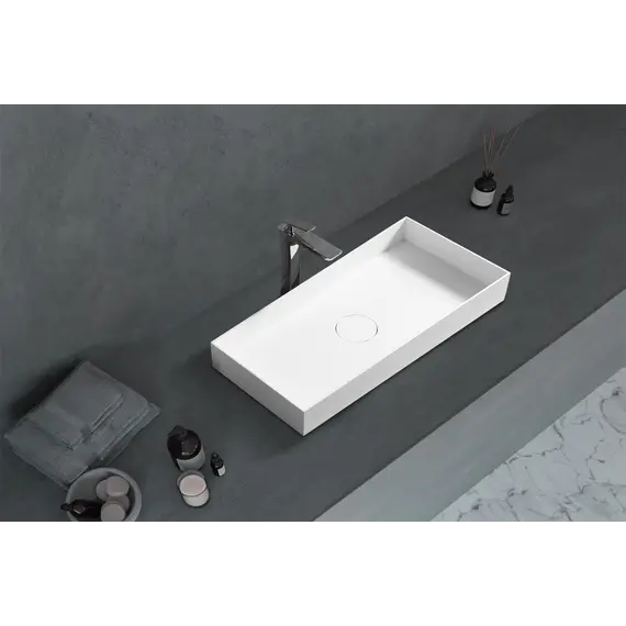 Раковина накладная ABBER Stein AS2622 белая матовая