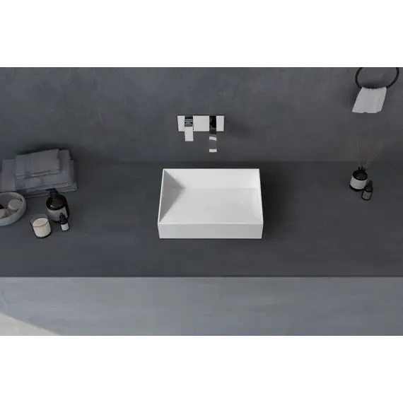 Раковина накладная ABBER Stein AS2623 белая матовая