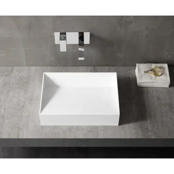 Раковина накладная ABBER Stein AS2623 белая матовая