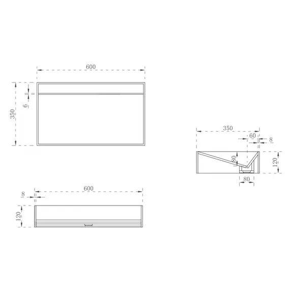 Раковина накладная ABBER Stein AS2623 белая матовая