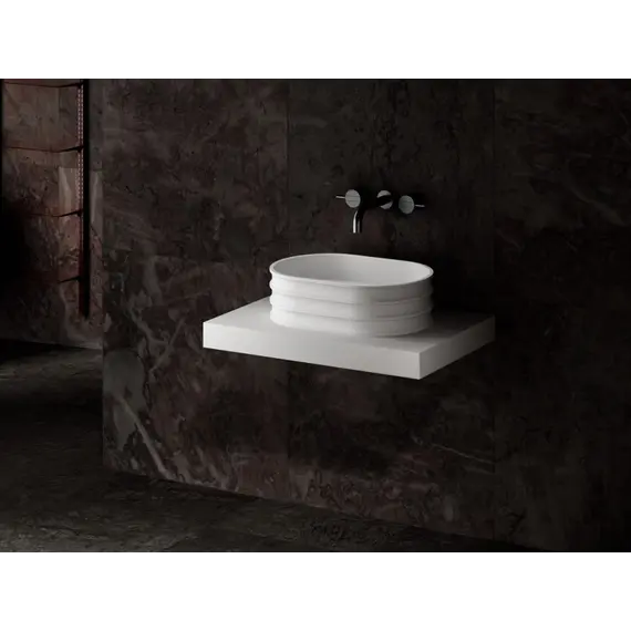 Раковина накладная ABBER Stein AS2650 белая матовая