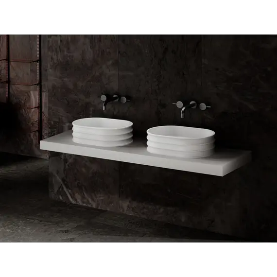 Раковина накладная ABBER Stein AS2650 белая матовая