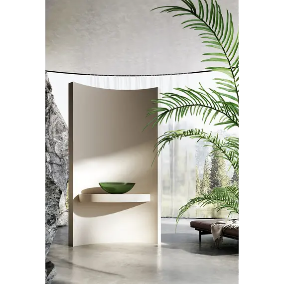 Раковина накладная прозрачная ABBER Kristall AT2802Emerald зеленая