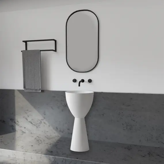 Раковина отдельностоящая ABBER Stein AS2507 белая матовая