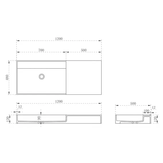 Раковина подвесная ABBER Stein AS2628 белая матовая