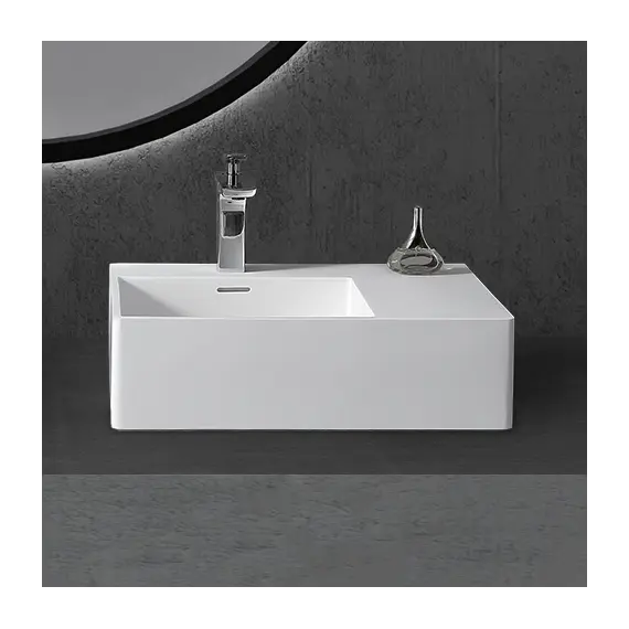 Раковина подвесная ABBER Stein AS2644 L/R белая матовая