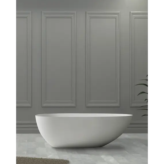 Ванна из искусственного камня ABBER Stein белая матовая