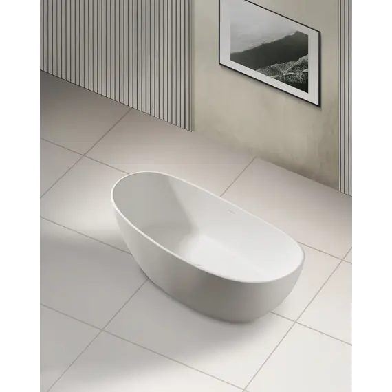 Ванна из искусственного камня ABBER Stein AS9615 белая матовая