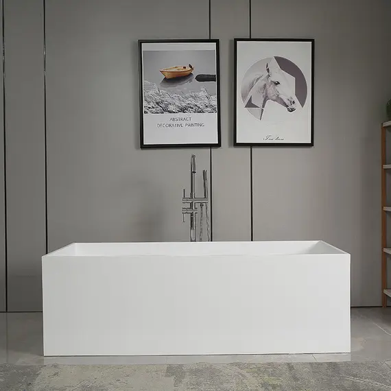 Ванна из искусственного камня ABBER Stein 180х76 белая матовая