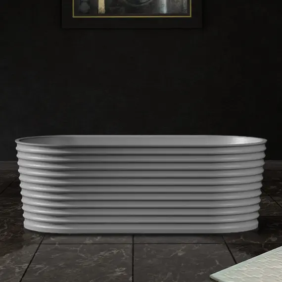 Ванна из искусственного камня ABBER Stein AS9650 белая матовая  170х80