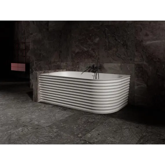 Ванна из искусственного камня ABBER Stein 170х80 L белая матовая