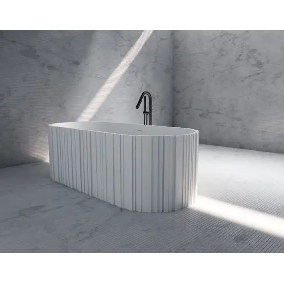 Ванна из искусственного камня ABBER Stein 170х75 белая матовая