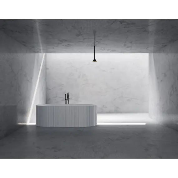 Ванна из искусственного камня ABBER Stein 170х75 белая матовая