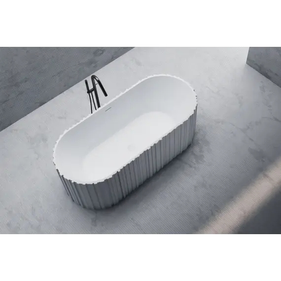 Ванна из искусственного камня ABBER Stein 170х75 белая матовая