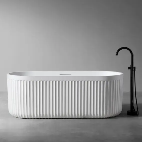 Ванна из искусственного камня ABBER Stuttgart 170х75 белая матовая