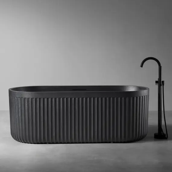 Ванна из искусственного камня ABBER Stuttgart 170х75 черная матовая