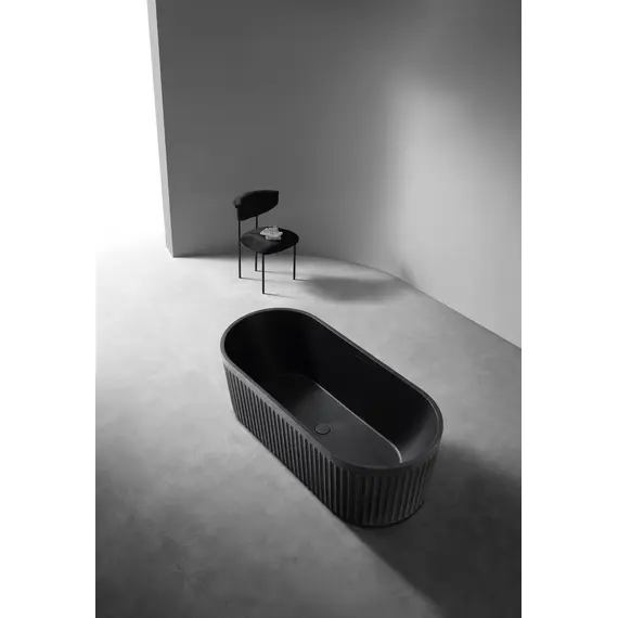 Ванна из искусственного камня ABBER Stuttgart 170х75 черная матовая