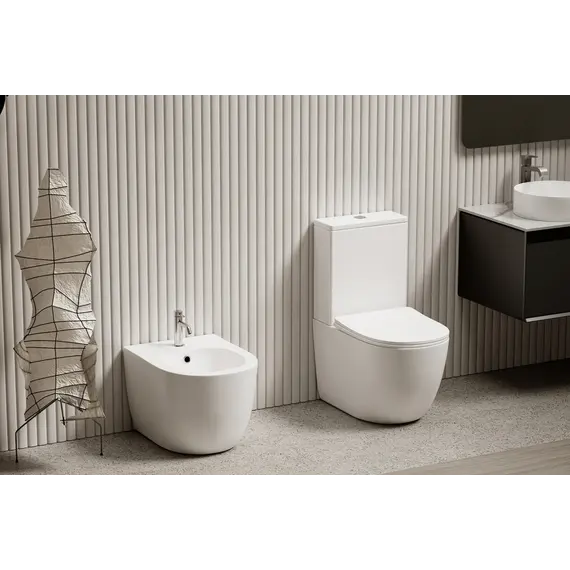 Биде ABBER Bequem AC1152 приставное белое