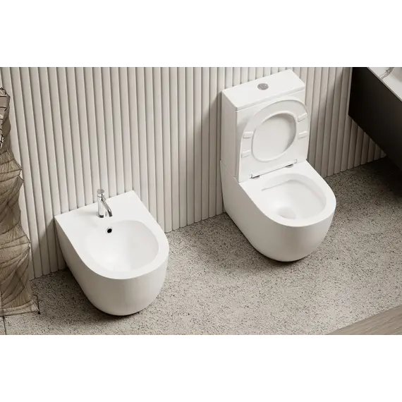 Биде ABBER Bequem AC1152 приставное белое