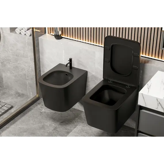 Биде ABBER Rechteck AC1250MB подвесное черное матовое