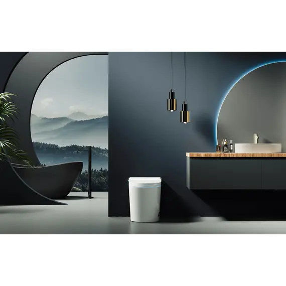 Электронный унитаз-биде ABBER Bequem AC1117S приставной белый