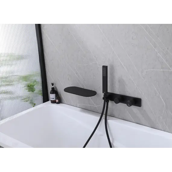 Смеситель ABBER Rund AF8731B для ванны скрытого монтажа, черный матовый