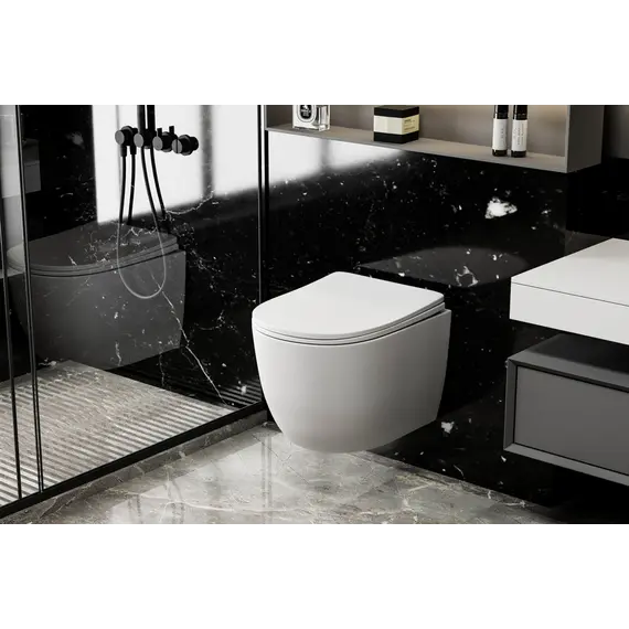 Унитаз ABBER Bequem AC1100MW подвесной белый матовый, безободковый