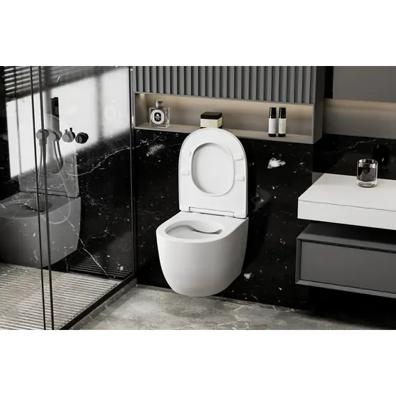 Унитаз ABBER Bequem AC1100MW подвесной белый матовый, безободковый