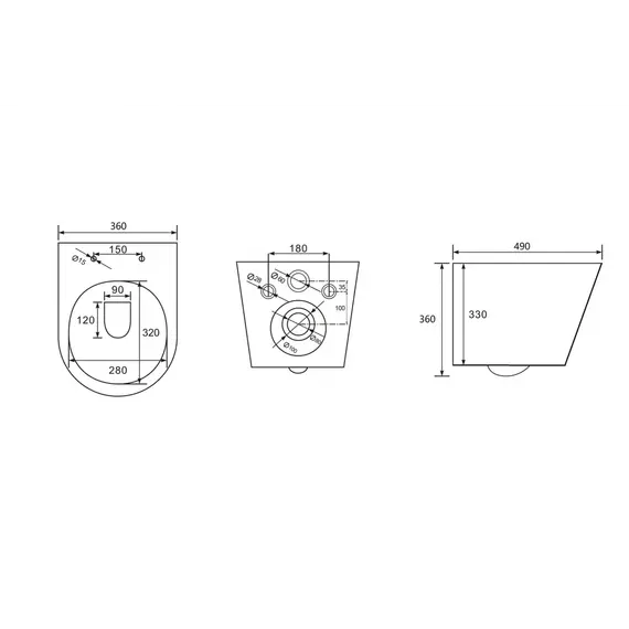 Унитаз ABBER Bequem AC1102MW подвесной белый матовый, безободковый