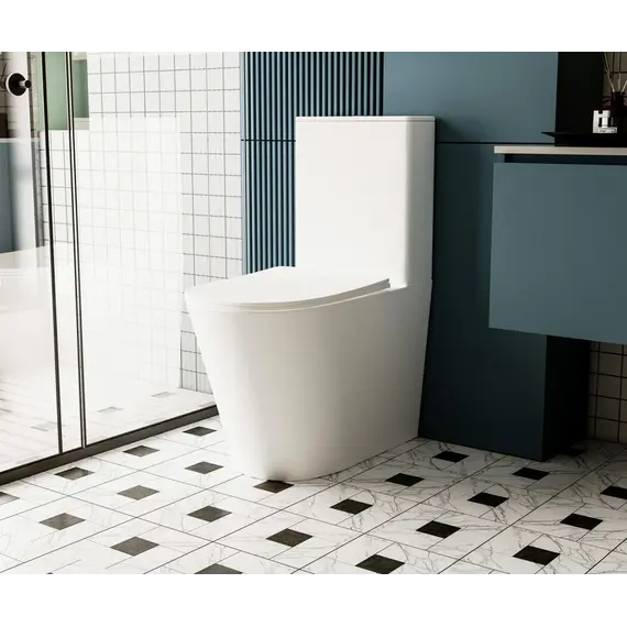 Унитаз ABBER Bequem AC1112TMW компакт белый матовый, безободковый