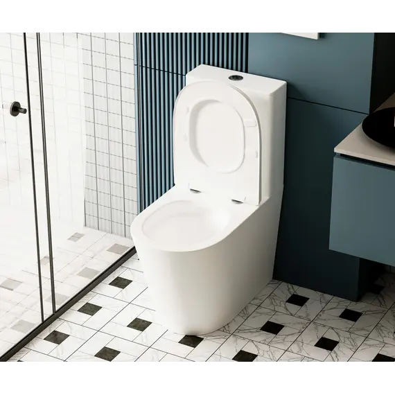 Унитаз ABBER Bequem AC1112TMW компакт белый матовый, безободковый