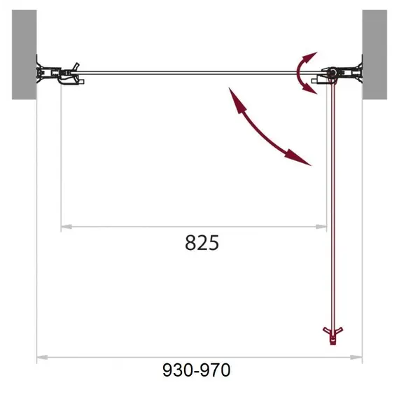 Душевая дверь в нишу BelBagno SELA-B-1-95-P-Cr