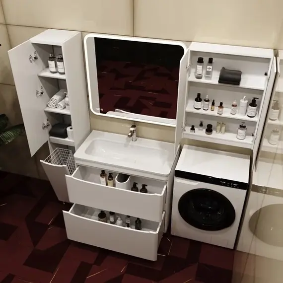 Подвесной шкаф "Бергамо мини 60" Люкс антискрейтч белый, PLUS