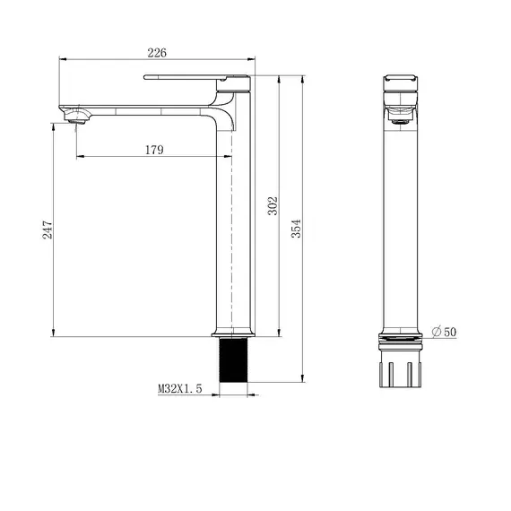 Смеситель для раковины ACWEN JL-11G111MW на столешницу белый