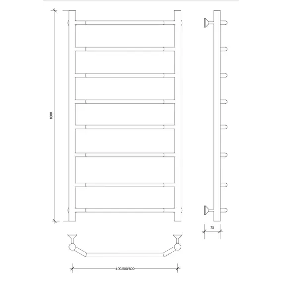 Полотенцесушитель Secado Агата 1  водяной, хром
