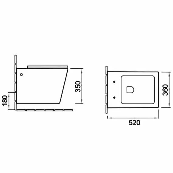 Унитаз подвесной Ceramalux 9004W