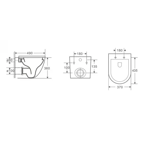Унитаз подвесной CeramaLux 2197