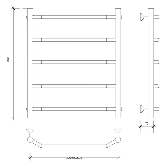 Полотенцесушитель Secado Агата 1  водяной, хром