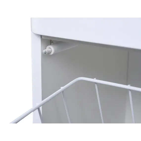 Пенал-колонна универсальная "Каре 30 " с корзиной, Люкс белая, PLUS