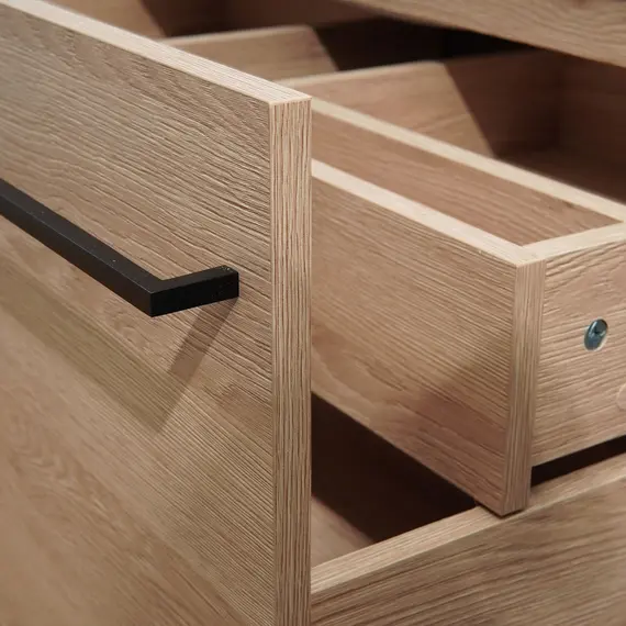 Тумба подвесная  ACWEN ДЖУНИ 90 дуб гладстоун песочный с раковиной Флай