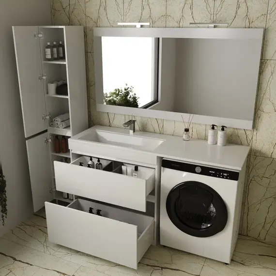 Тумба напольная 2 ящика Style Line с раковиной  Даллас левая/правая