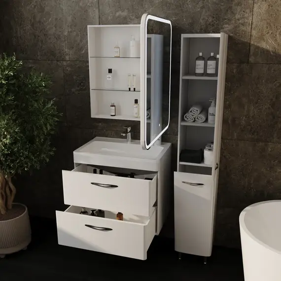 Тумба подвесная с раковиной Style Line Каре