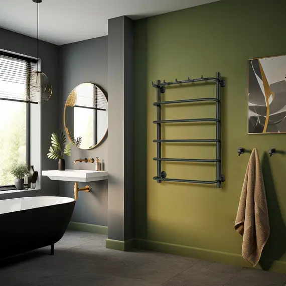 Полотенцесушитель Secado Мерида 1 К с крючками ,водяной, хром