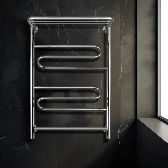 Полотенцесушитель Secado Валенсия 1 СП, с полочкой, водяной, хром