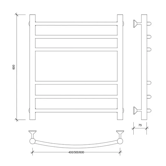 Полотенцесушитель Secado Милан 3 водяной, хром