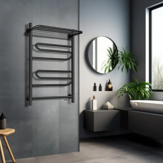 Полотенцесушитель Secado Валенсия 1 СП, с полочкой, водяной, хром