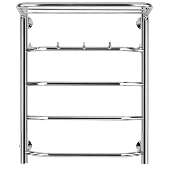 Полотенцесушитель Secado Агата 1 КСП , с крючками и  полочкой, водяной, хром