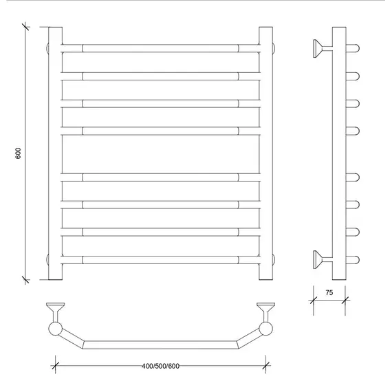 Полотенцесушитель Secado Агата 4  водяной, хром