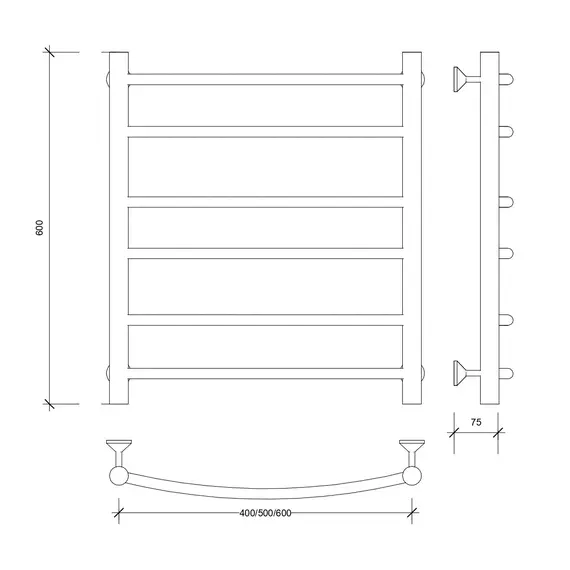 Полотенцесушитель Secado Милан 2 водяной, хром